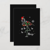 フラミンおもしろいゴクリスマスクリスマス エンクロージャーカード (正面/裏面)