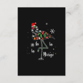 フラミンおもしろいゴクリスマスクリスマス エンクロージャーカード (正面)