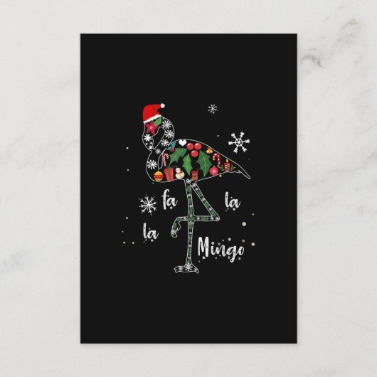 フラミンおもしろいゴクリスマスクリスマス エンクロージャーカード (正面)