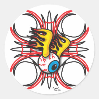 フラミンアイステッカー ラウンドシール