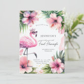 フラミングルおもしろいピンク熱帯バチェロレッテの旅程 招待状 (スタンド正面)
