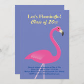 フラミングルだ!クラス2019パーティー – 紫 招待状 (正面/裏面)