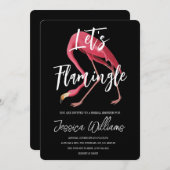 フラミングルだ!トロピカルブライダルシャワーバッシュ 招待状 (正面/裏面)