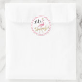 フラミングルだ！フラミンゴシール ラウンドシール (バッグ)