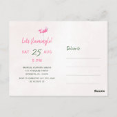 フラミングルアロハ熱帯熱PHOTO誕生日パーティーしよう ポストカード (裏面)