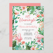 フラミングルトロピカルファースト誕生日フラミンゴ