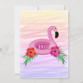 フラミングルピンクフローラ5th誕生日プールパーティー 招待状 (裏面)