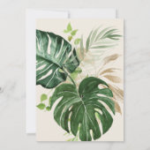 フラミングルピンク60thトロピカルバースデーパーティー 招待状 (裏面)