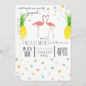 フラミングル婚約 招待状 (正面/裏面)