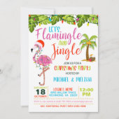 フラミングル&ジングルクリスマスパーティの招待状- WH 招待状 (正面)