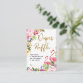 フラミンゴおむつラッフルベビートロピカルサマーフローラ エンクロージャーカード (スタンド正面)