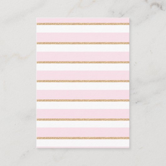 フラミンゴおむつラッフルベビートロピカルサマーフローラ エンクロージャーカード (裏面)