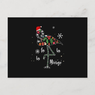 フラミンゴおもしろいクリスマスクリスマス ポストカード