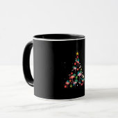 フラミンゴおもしろいクリスマスツリー マグカップ (正面左)