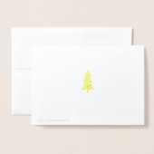 フラミンゴおもしろいクリスマス 箔カード (裏面封筒付き)