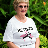 フラミンゴおもしろいスゴルフテーマ退職金 Tシャツ