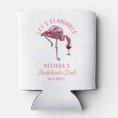 フラミンゴおもしろいバチェロレッテ週末パーティー 缶クーラー (裏面)