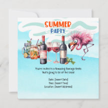 フラミンゴおもしろいパーティーデザイン