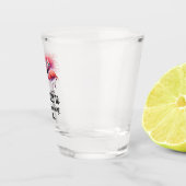 フラミンゴおもしろいパーティー顔 ショットグラス (右)