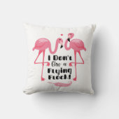フラミンゴおもしろいユーモア – 私は与え群れ飛んでいるない クッション (正面)