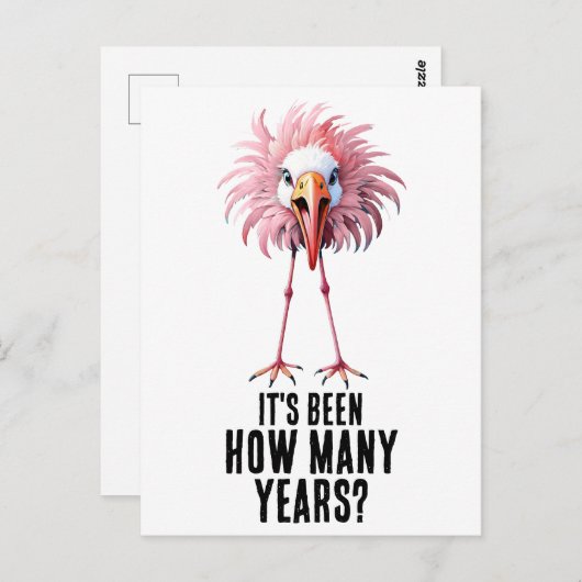 フラミンゴおもしろいーロッキング衝撃的 ポストカード (正面/裏面)