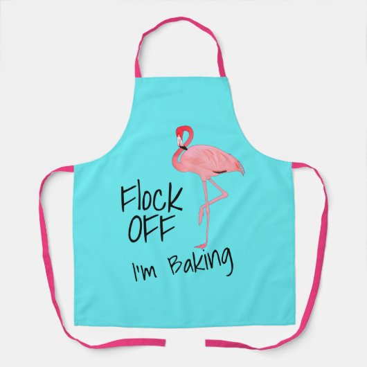 フラミンゴおもしろい退職引用文 エプロン (正面)
