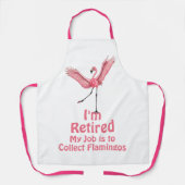 フラミンゴおもしろい退職引用文 エプロン (正面)