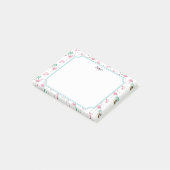 フラミンゴおよびヤシの木の原子スタイルのモノグラム ポストイット (アングル)