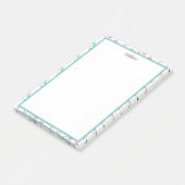 フラミンゴおよびヤシの木の原子スタイルのモノグラム ポストイット (アングル)