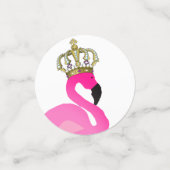 フラミンゴおよび水玉模様誕生日テーブル紙吹雪 コンフェッティ (スモール正面)