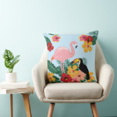 フラミンゴおよびToucanの枕 クッション (椅子)