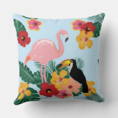 フラミンゴおよびToucanの枕 クッション (裏面)