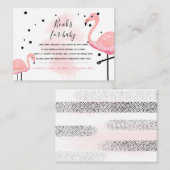 フラミンゴお母さんベビー エンクロージャーカード (正面/裏面)