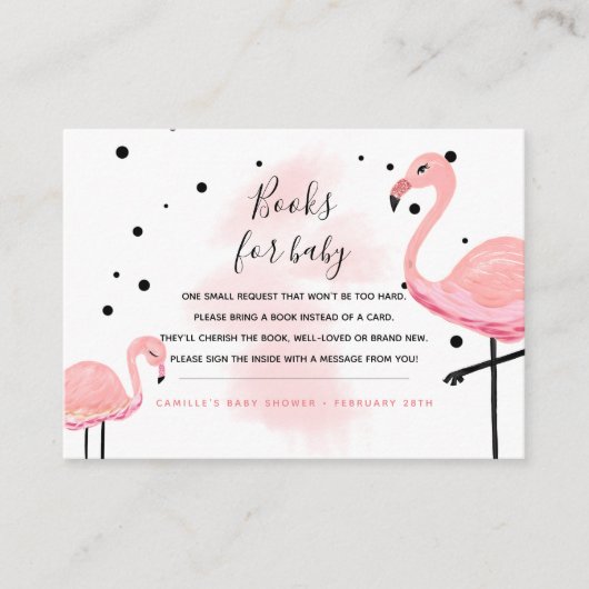 フラミンゴお母さんベビー エンクロージャーカード (正面)