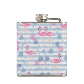 フラミンゴお洒落とパイナップルパターン フラスク (裏面)