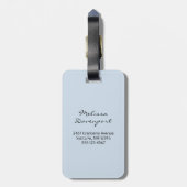 フラミンゴお洒落とパイナップルパターン ラゲッジタグ (裏面縦)