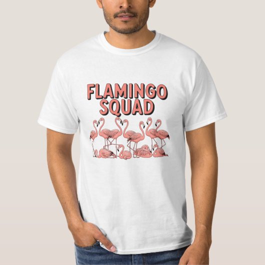 フラミンゴお洒落ファン向けデザイン Tシャツ (正面)