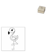 フラミンゴかわいい熱帯の子供たち ラバースタンプ (押印)