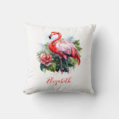 フラミンゴかわいらし クッション (正面)
