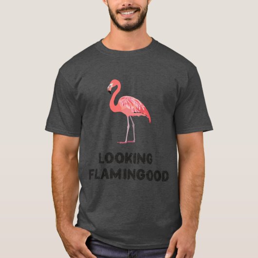 フラミンゴがお似合い Tシャツ (正面)