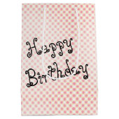 フラミンゴが赤いハイヒール ミディアムペーパーバッグ (裏面)