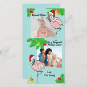 フラミンゴすてきスの休日の写真と色の選択 シーズンカード (正面/裏面)