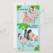 フラミンゴすてきスの休日の写真と色の選択 シーズンカード (正面)