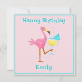 フラミンゴとカクテル カード (正面)