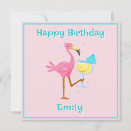 フラミンゴとカクテル カード