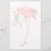フラミンゴとカクテル 便箋 (正面)