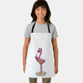 フラミンゴとサングラス&キャップ エプロン (インサイチュ)