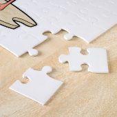 フラミンゴとサングラス&キャップ ジグソーパズル (側面)