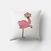 フラミンゴとサングラス クッション (裏面)
