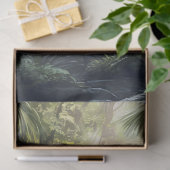 フラミンゴとジャングルの滝のデコページ 薄葉紙 (ギフト)